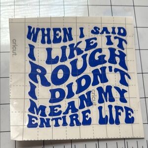 Cricut Blue Retro Sticker Design